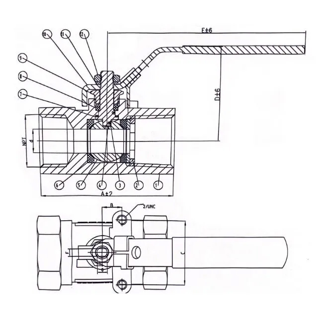 1-piece Uni-Body Ball Valve, NACE MR0175, WCB, 2000 PSI, RP