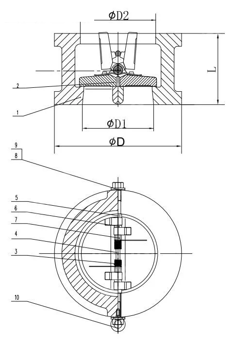 Aluminium Bronze Wafer Check Valve, API 594, C95800, 36 Inch