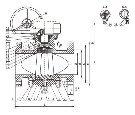 API 599 Plug Valve, ASTM A216 WCB, 26 Inch, 600 LB, RF Ends