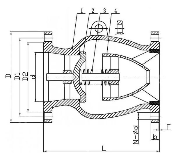 API 6D Axial Flow Check Valve, ASTM A351 CF8, 8 Inch, 150 LB