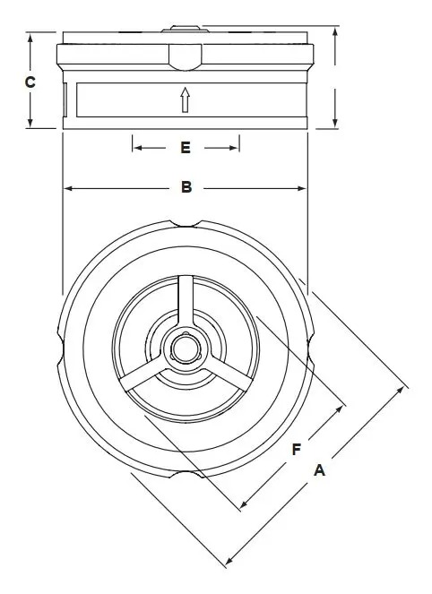 ASTM A182 F304 Piston Check Valve, API 594, DN40, PN16, Wafer