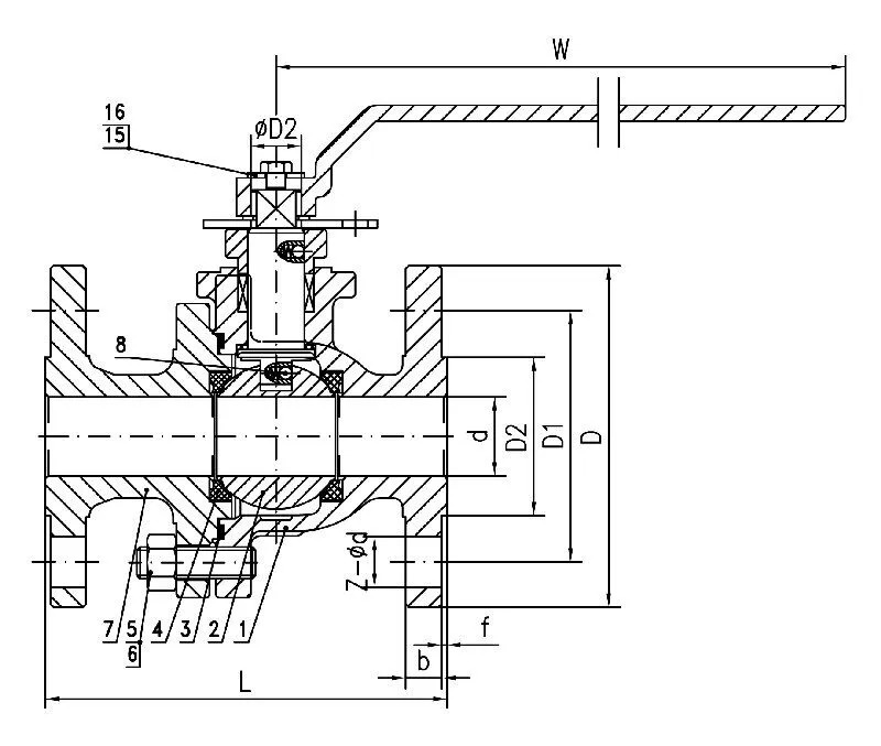 ASTM A216 WCB Floating Ball Valves, API 6D, 2 IN, CL150, 2PC