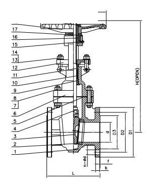 ASTM A216 WCB Gate Valves, API 600, 6 Inch, 150 LB, OS&Y, FP