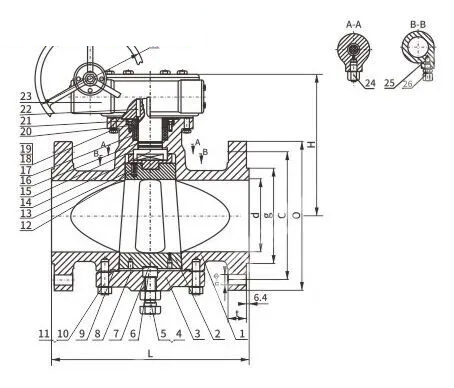 Inverted Lubricated Plug Valve, API 6D, A216 WCB, 6 IN, 250 LB