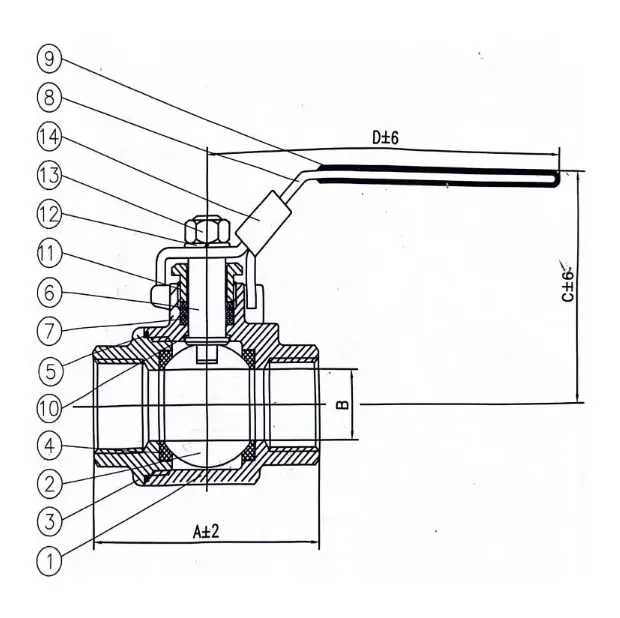Investment Casting Ball Valve, SS 316, 2 Inch, 2000 PSI, NPT