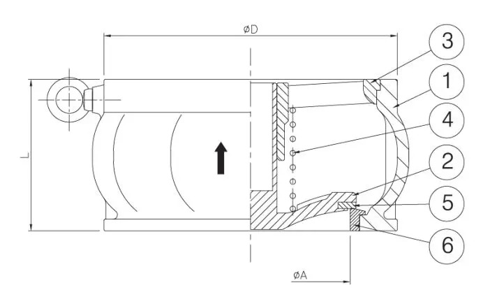 Single Disc Lift Check Valve, API 594, A216 WCB, DN40, PN16