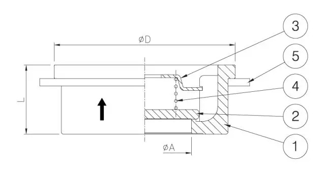 Single Disc Piston Check Valve, API 594, C95800, DN25, PN16