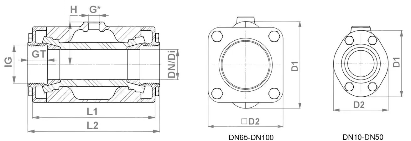Aluminum Alloy Pinch Valve, 1/2-4 IN, Air Operated, Threaded