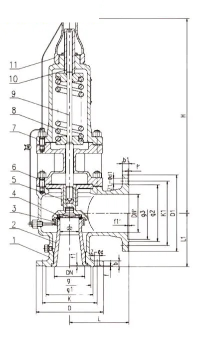 API 526 Full Lift Safety Valve, A216 WCB, 2 Inch, CL 150 LB