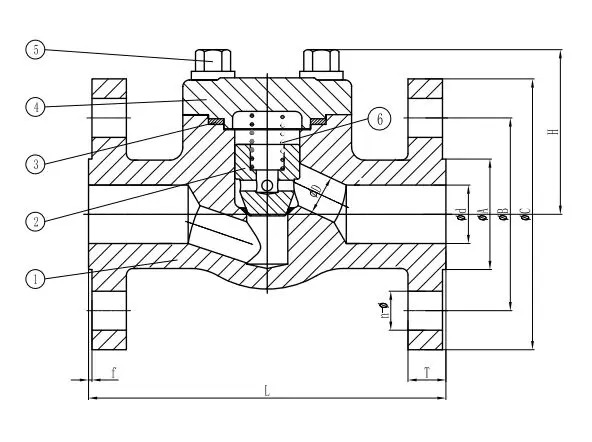 ASTM A182 F316 Piston Check Valves, API 602, 1-1/2 IN, CL800, RF