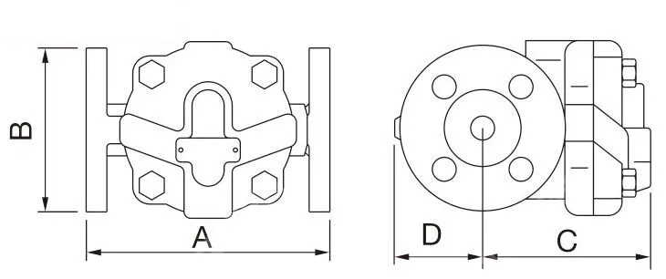 ASTM A216 WCB Steam Trap, ISO 6552, EN 26704, DN25, PN16