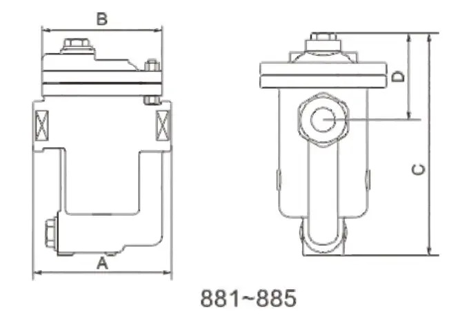 Carbon Steel Steam Trap, EN 26704, WCB, DN25, Inverted Bucket