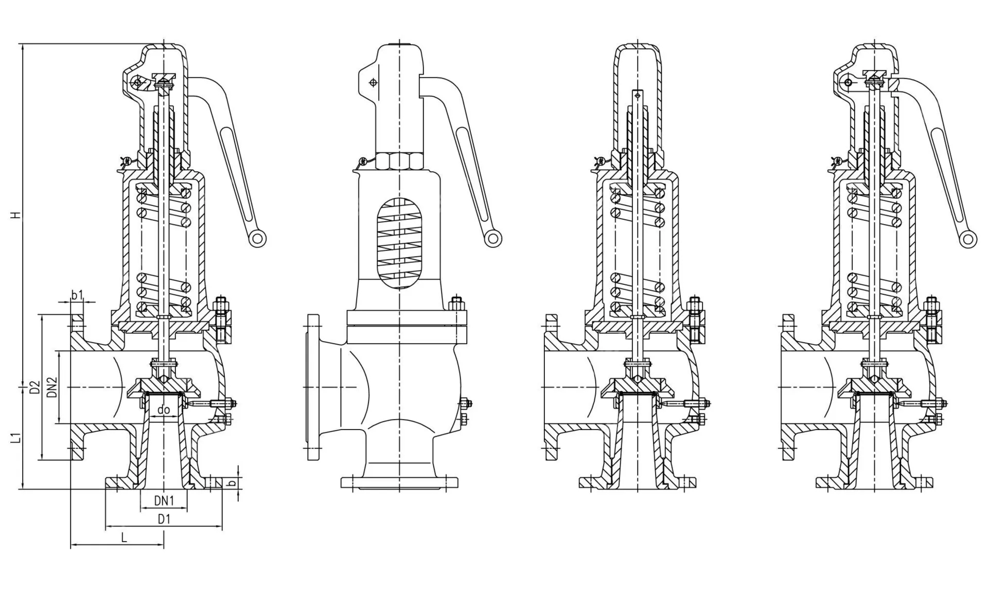 DIN Spring Loaded Safety Valve, A351 CF8, DN65 * DN100, PN16