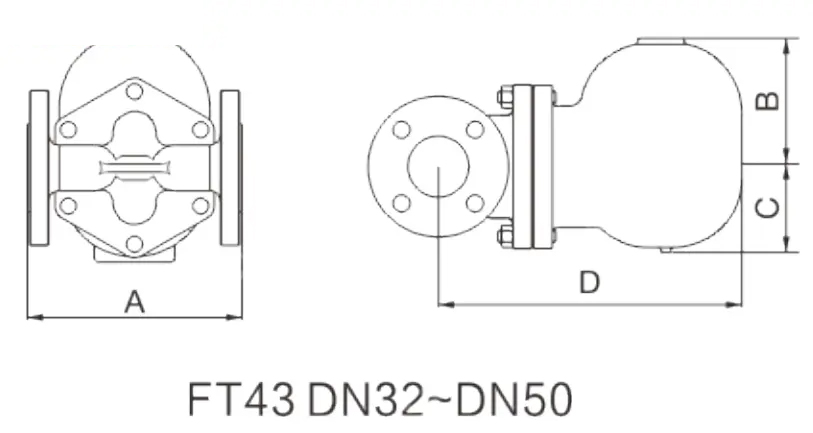 Double-seat Ball Float Steam Trap, ISO 6552, WCB, DN40, PN16