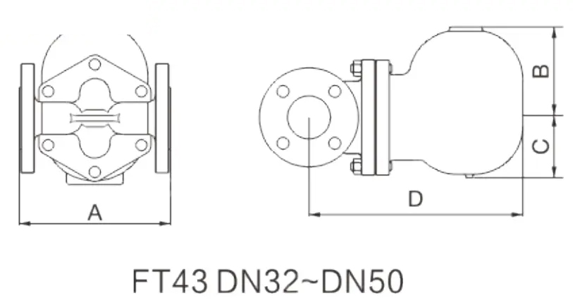 EN 26704 Ball Float Steam Trap, WCB, DN40, PN16