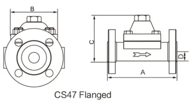 EN 26704 Bimetallic Steam Trap, A216 WCB, DN15, PN16, Flanged