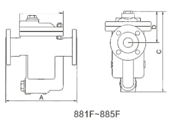 ISO 6552 Inverted Bucket Steam Trap, A216 WCB, DN32, PN16