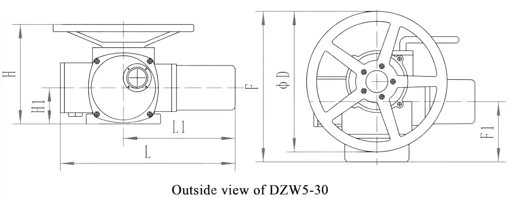 Multi-turn Electric Actuator, Cast Aluminium, AC 220-660V
