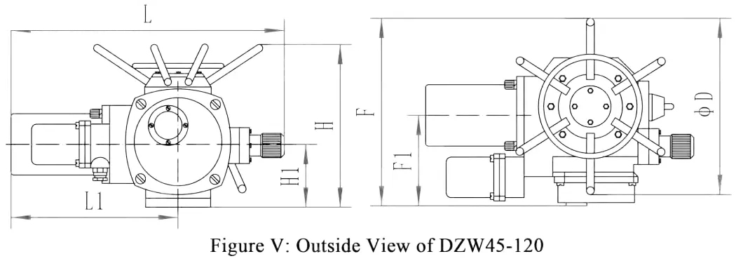 Multi-turn Electric Actuator, Cast Aluminium, AC 220-660V