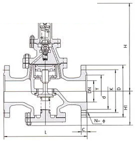 Pilot Piston Pressure Reducing Valve, A216 WCB, DN32, PN16