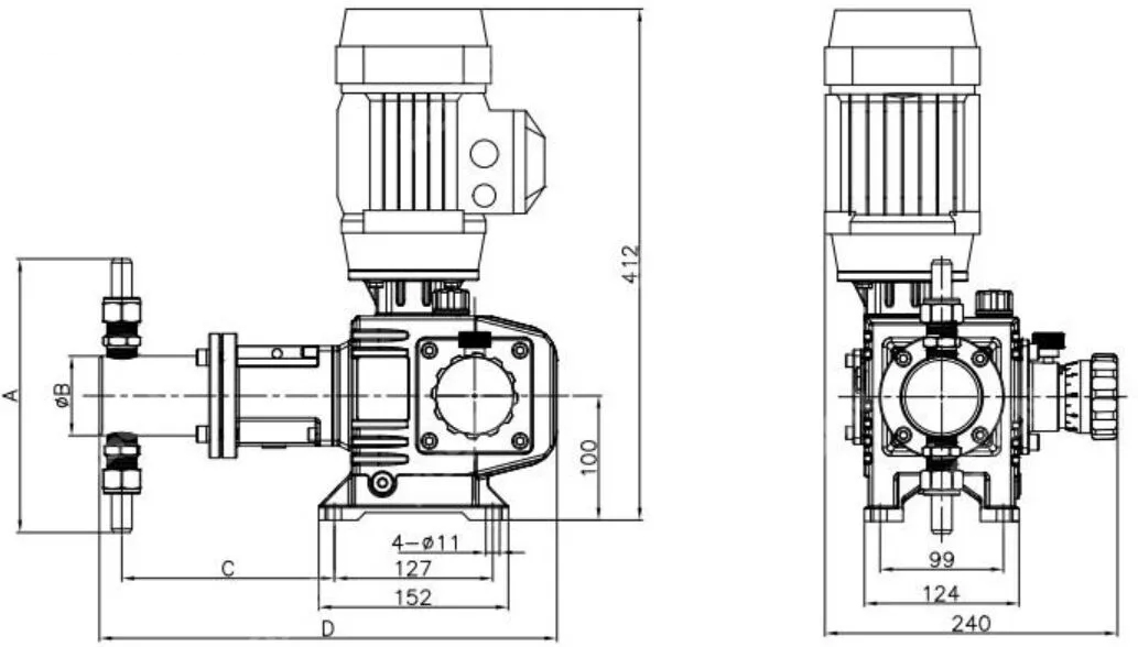 Precision Plunger Metering Pump, 25-500 LPH, SS 304/316, PVC