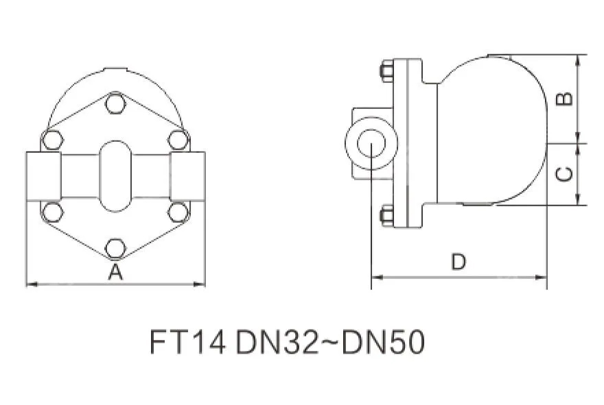Single-seat Ball Float Steam Trap, ISO 6552, WCB, DN50, PN16