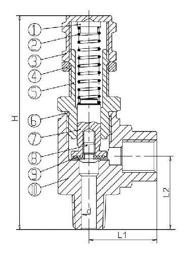 Stainless Steel Safety Valve, ASTM A182 F304, 1/4 IN, CL150