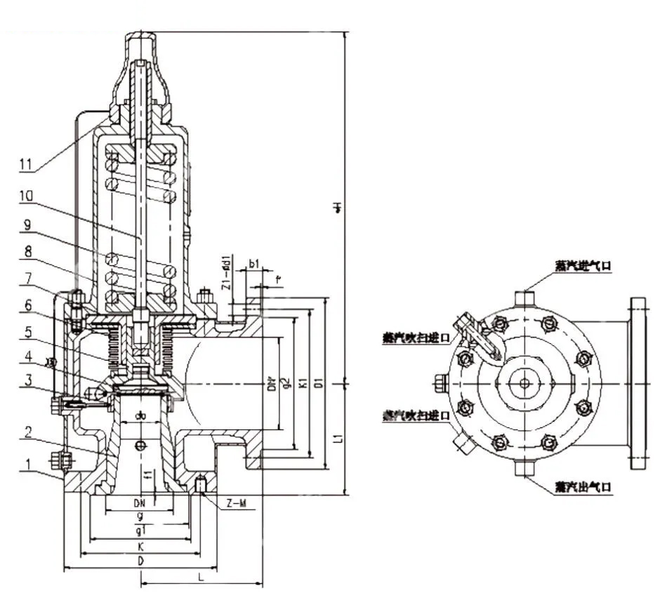 Steam Jacketed Safety Valve, API 526, A351 CF8, DN50, PN16