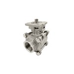 1000 WOG Ball Valves, ASTM A351 CF8, 1-1/2 IN, 3PC, Threaded