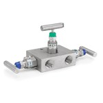 3 Way Manifold Valve, Stainless Steel 316, 1/2 IN, 6000 PSI