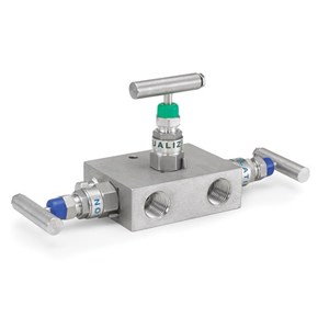 3 Way Manifold Valve, Stainless Steel 316, 1/2 IN, 6000 PSI