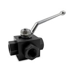 ASTM A105N Hydraulic Ball Valve, 3-Way, ASME B16.34, 6000 PSI