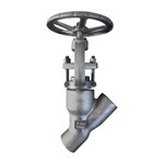 ASTM A182 F321 Y Globe Valve, API 602, 1-1/2 Inch, 2500 LB, PSB