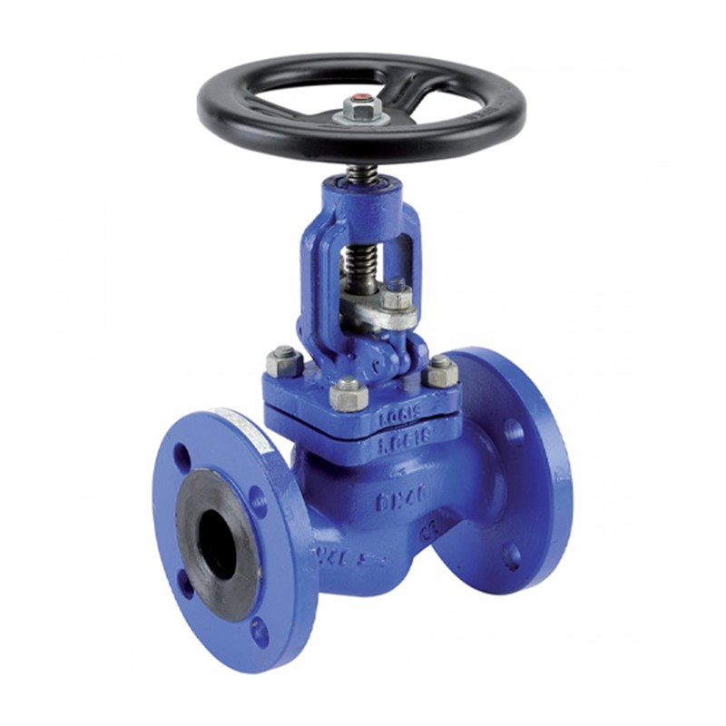 Bellows Sealed Globe Valve, DIN 3356, GS-C25, DN40, PN40, RF