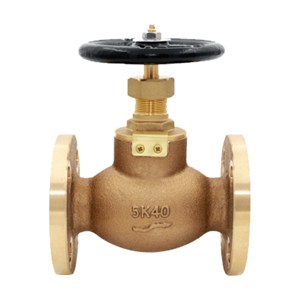 Cast Bronze BC6 Globe Valve, JIS 7301, 40A, 5K, 1-1/2 IN, FF