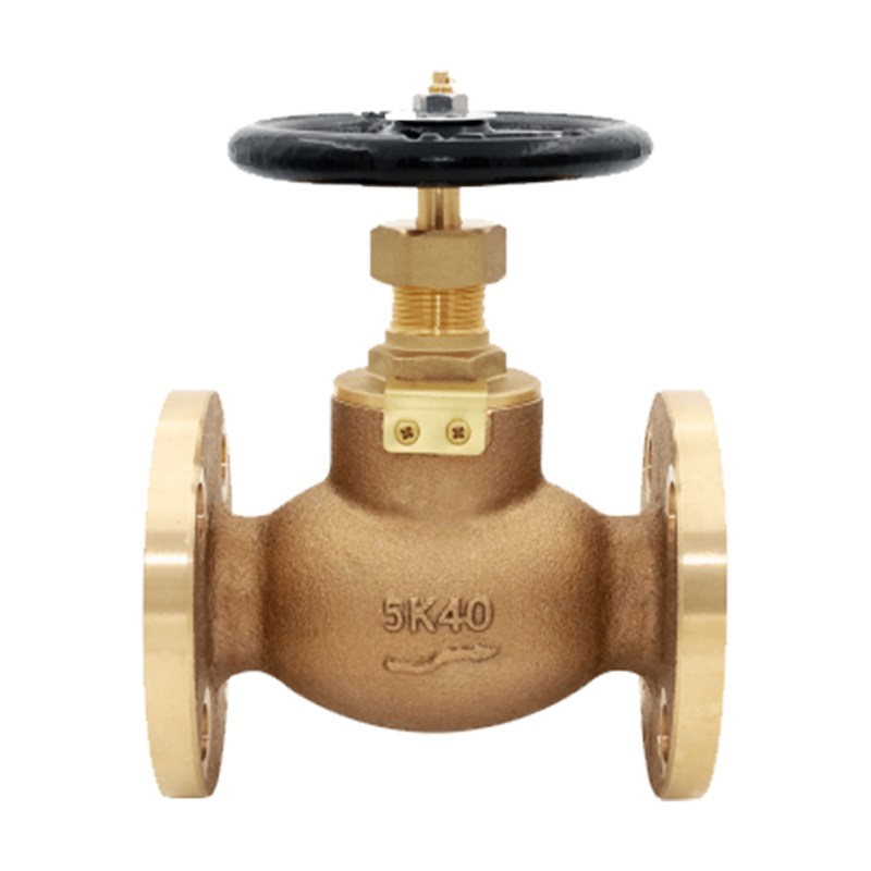 Cast Bronze BC6 Globe Valve, JIS 7301, 40A, 5K, 1-1/2 IN, FF