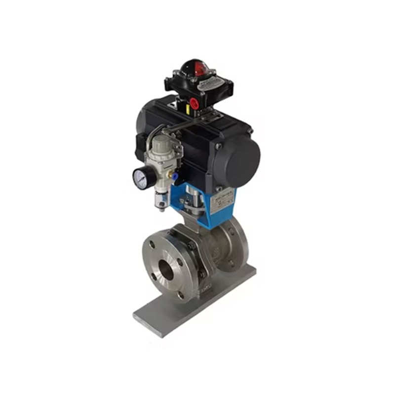 Customizable Pneumatic Flange Ball Valve with Limit Switch & Actuator