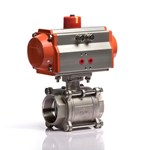Dn25 Single Acting 2 Way Pneumatic Actuator Ball Valve