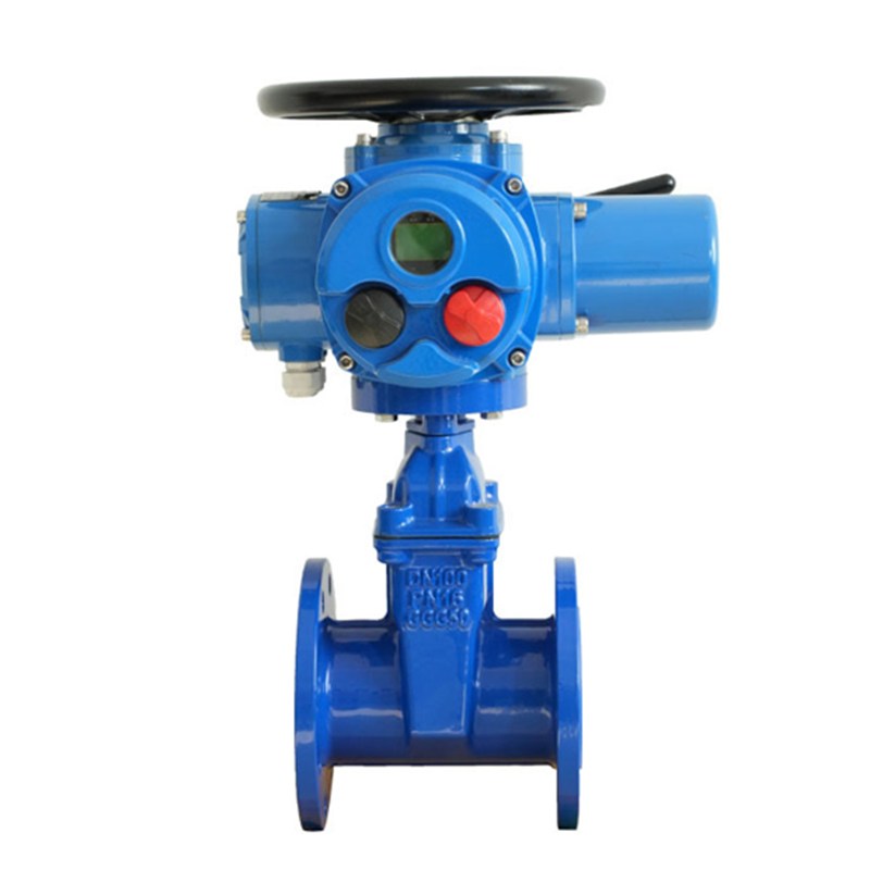 Electric Actuated Pinch Valve, Cast Iron, DN100, PN16