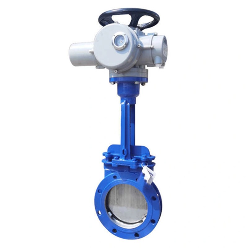 Electric Knife Gate Valve, Ductile Iron GGG40, PN10, PU Lined
