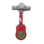 Electric Knife Gate Valves, GGG40, 10 Inch, CL150, PU Lined