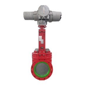 Electric Knife Gate Valves, GGG40, 10 Inch, CL150, PU Lined
