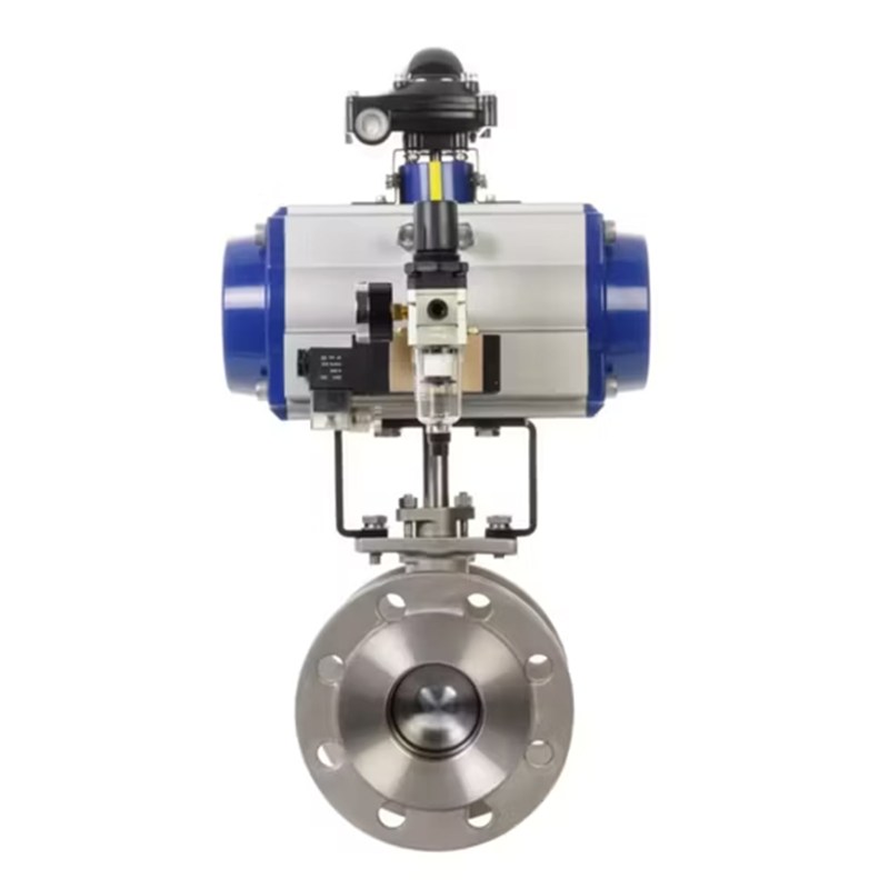 Factory OEM Flange Float Stainless Steel Ball Valve With Pneumatic Actuator