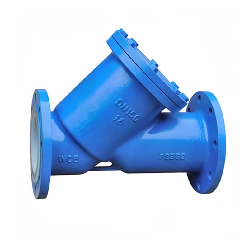 Fluorine Lined Y Strainer, A216 WCB, FEP Lining, DN150, PN16