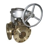 Four-way Plug Valve, API 6D, ASTM B148 C95800, 4 Inch, CL150