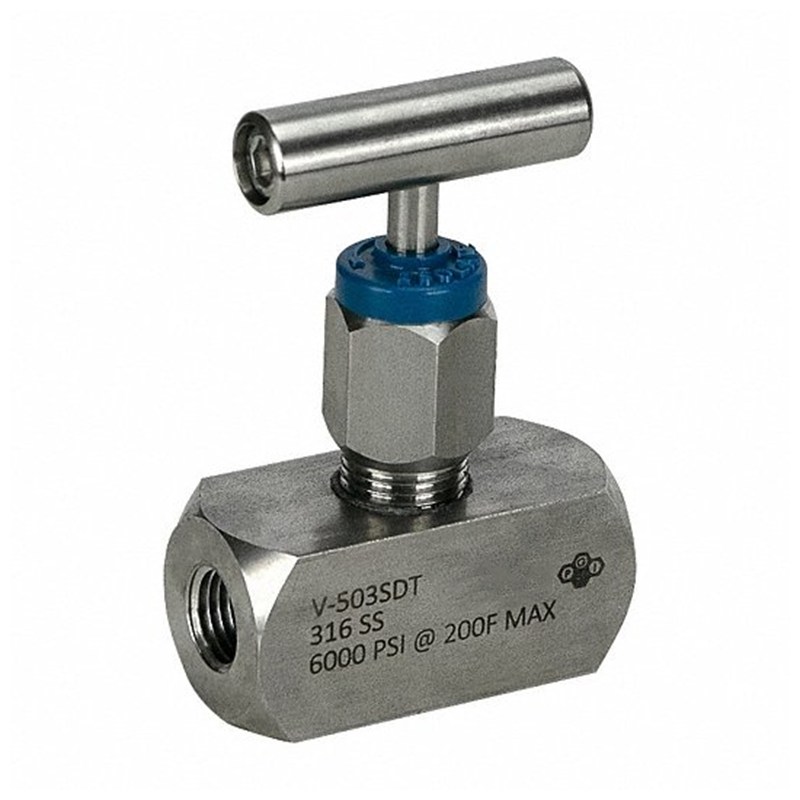 High Pressure Needle Valve, SS 316, DN8, 6000 PSI, FNPT