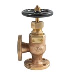 JIS F7302 Angle Globe Valve, Bronze BC6, 20A, 5K, 3/4 IN, FF