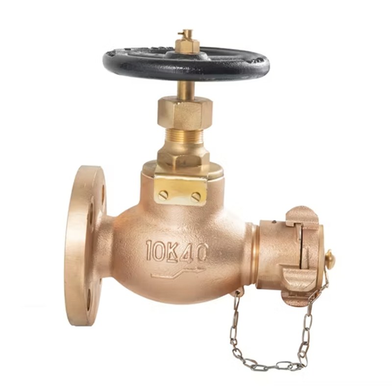 JIS F7334 Hose Globe Valve, Bronze BC6, 40A, 10K, 1-1/2 Inch