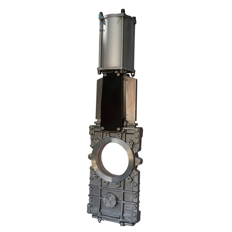 O-Port Knife Gate Valve, A351 CF8, 12 IN, CL150, Pneumatic