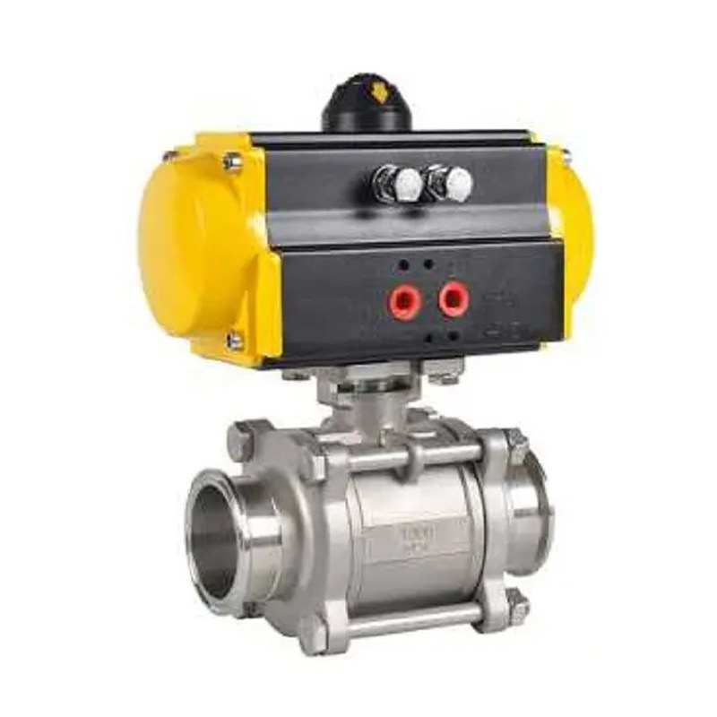 Pneumatic Actuated Ball Valve, A182 F316, 1-1/2 IN, CL800